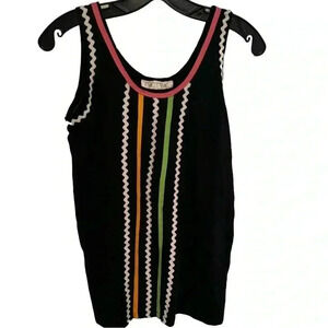 Vintage Phyllis Keitlen women’s Tric Trac black tank size medium. New with tags